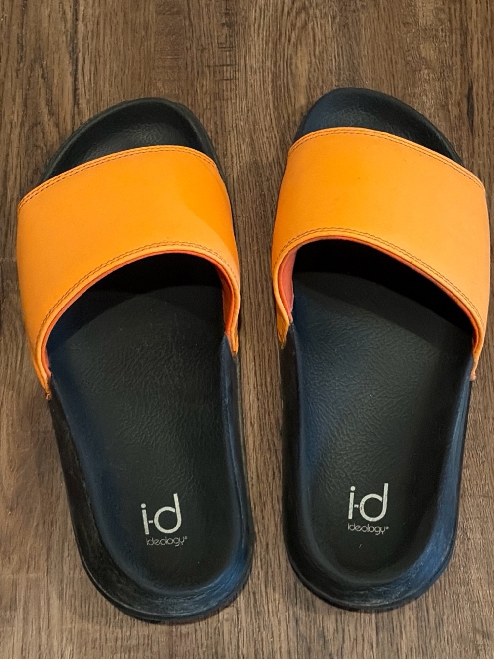 Ideology Men’s Orange and Black Slide Sandals
